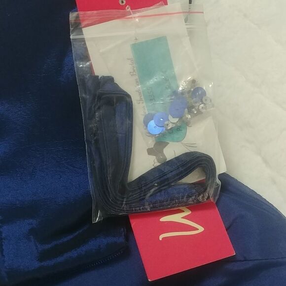 NWT ZumZum Midnight Navy Blue Sweetheart Neckline Short Prom Dress 4/2 - Picture 9 of 10